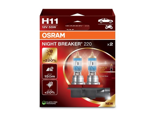 Lampada h11 night breaker - 2x,