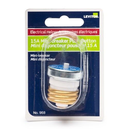 Leviton 15a mini push button - 15a,